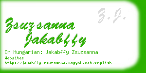 zsuzsanna jakabffy business card